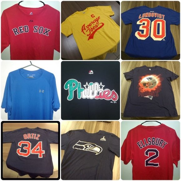 10 T-SHIRT MYSTERY BUNDLE - Bulk Lot Set Random Tees Shirts - Picture 14 of 16
